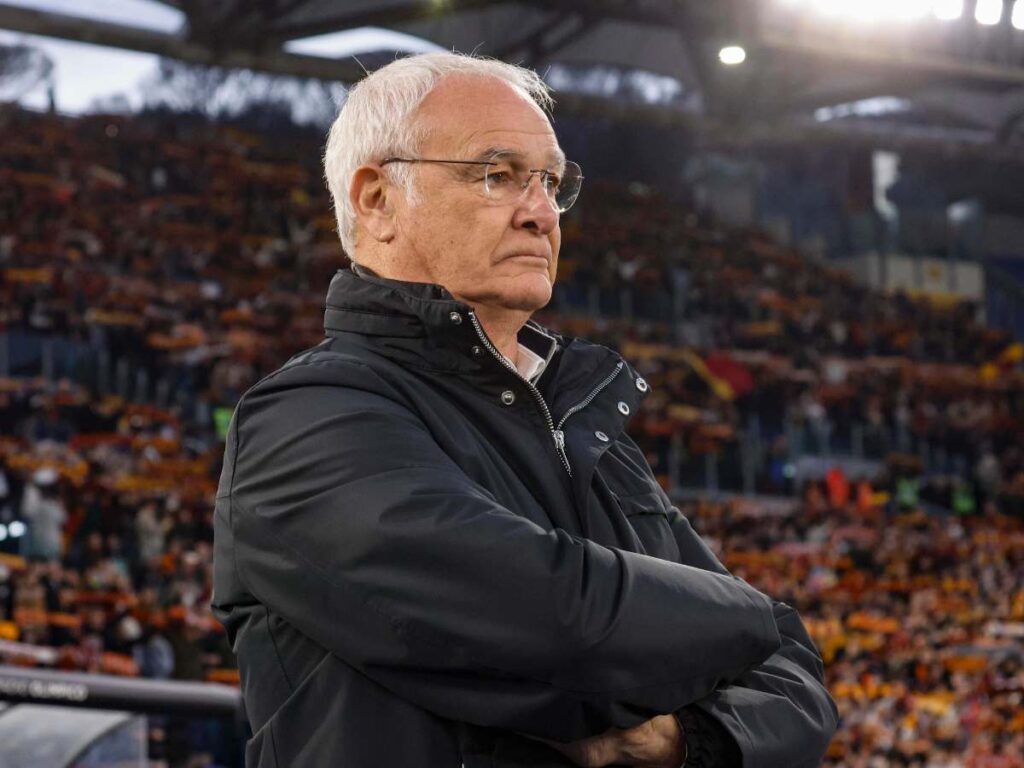 ranieri in panchina con la roma